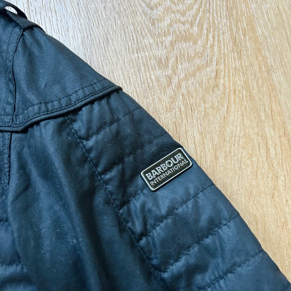 Barbour Women's Black Jacket Barbour Moto Jacket Women 4 Black Streak Tartan Zip - Picture 4 of 9